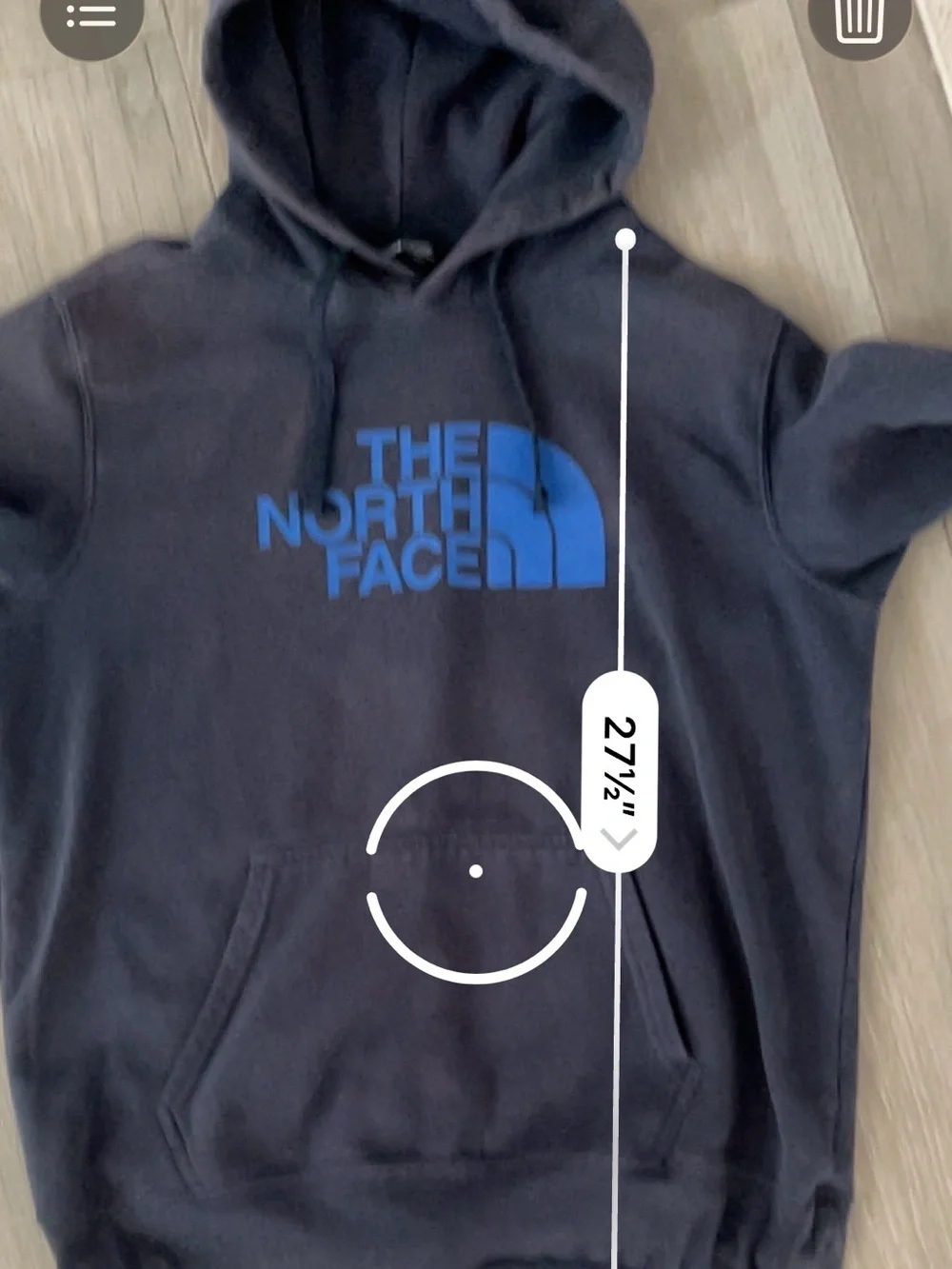 The North Face Black Pullover Hoodie with Blue Logo